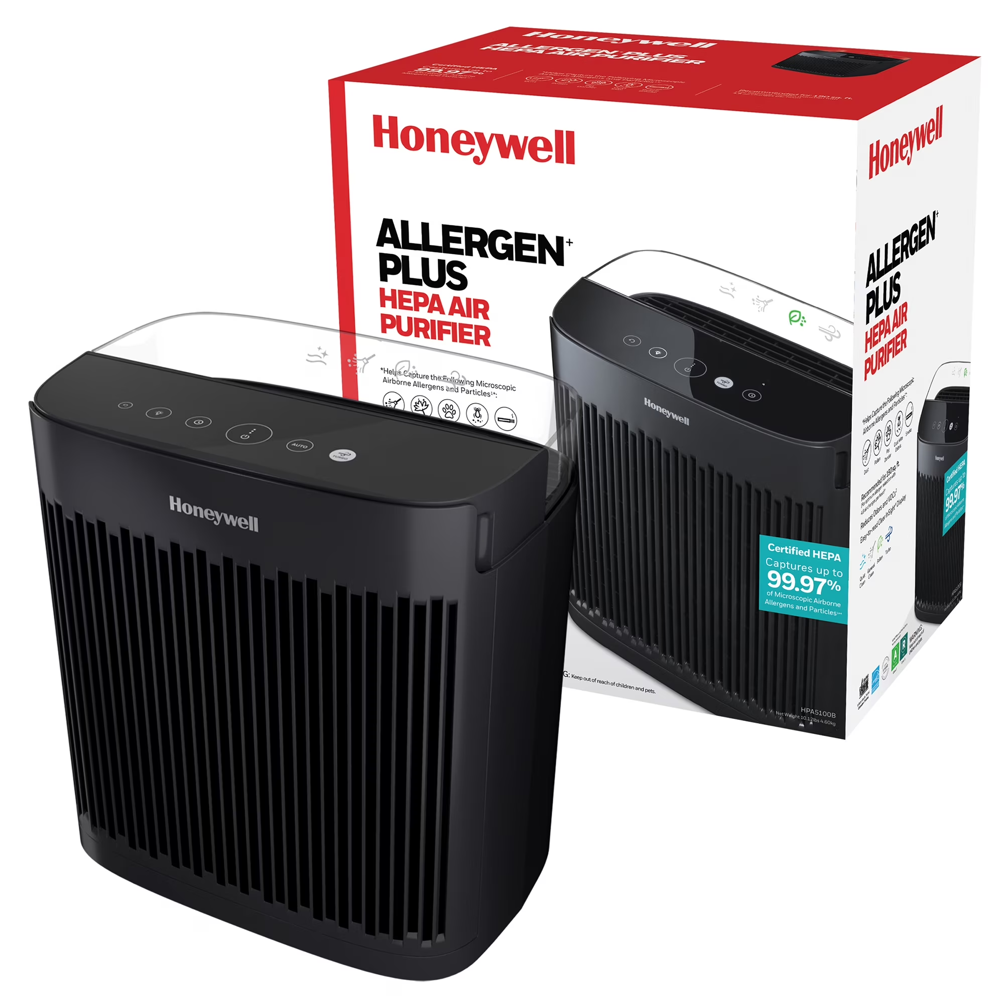 Air Purifier, HPA5100B, 900 Sq Ft, HEPA Filter, Allergen+ Plus, Smoke, Pollen, Dust Reducer