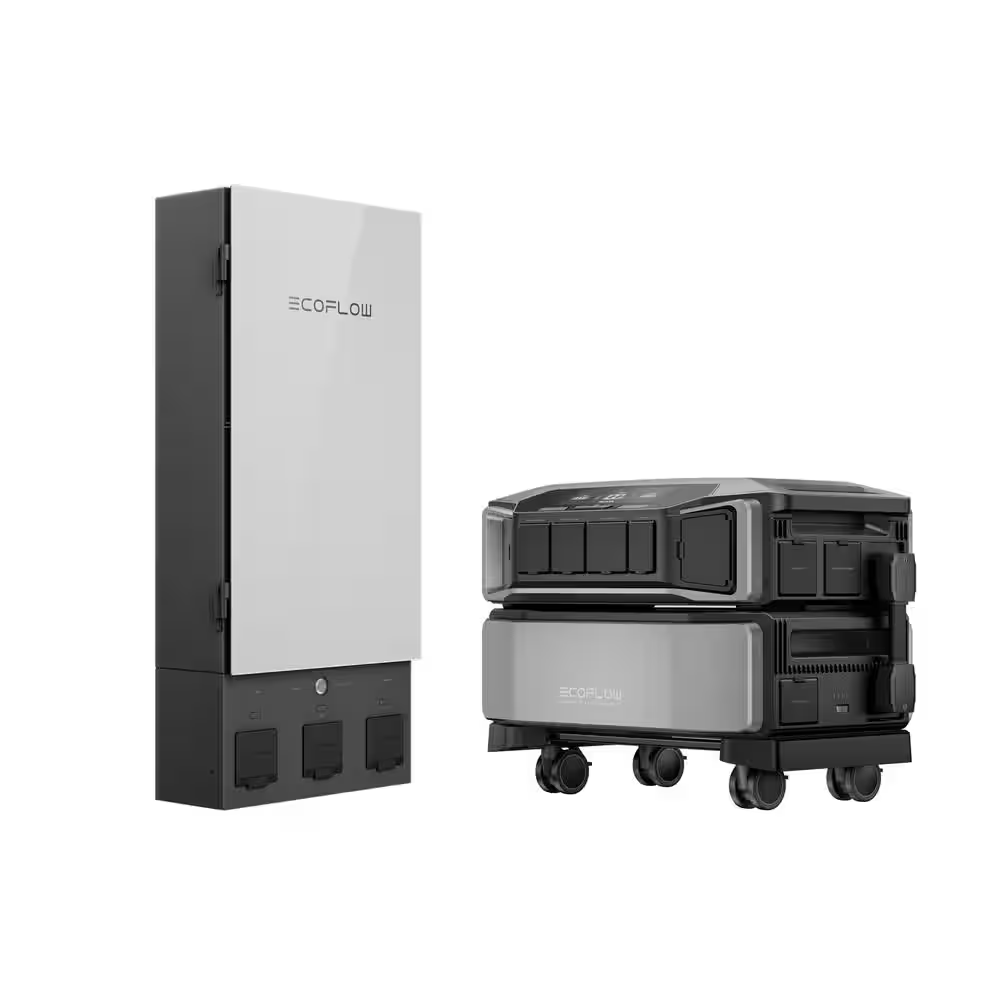 Battery Generator 6144Wh Delta Pro Ultra W/Smart Home Panel 2,7200W Output, LFP Power Station Home Backup, Push-Button