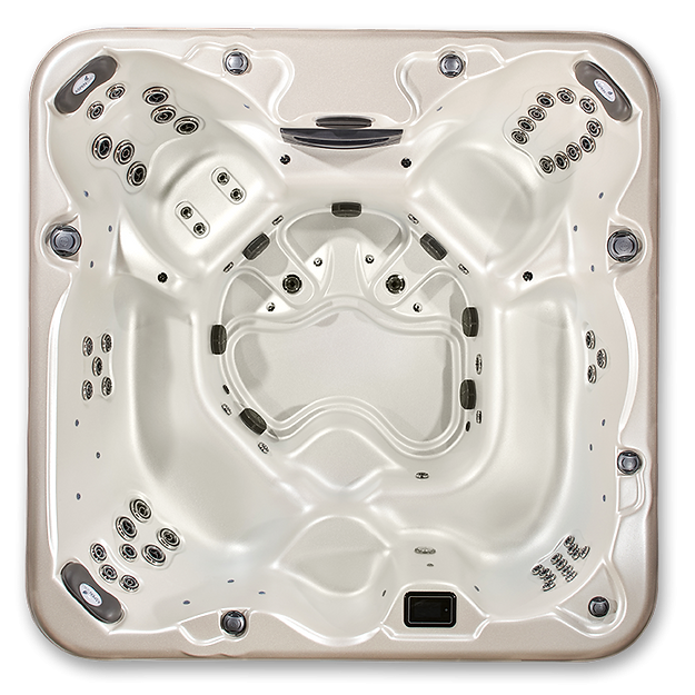 Arcadia 7-Person Hot Tub with Dual Captain's Chairs, 8 ft
