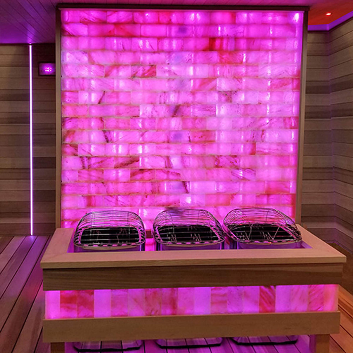 Prosaunas Himalayan Salt Sauna Wall Kit, Backlit