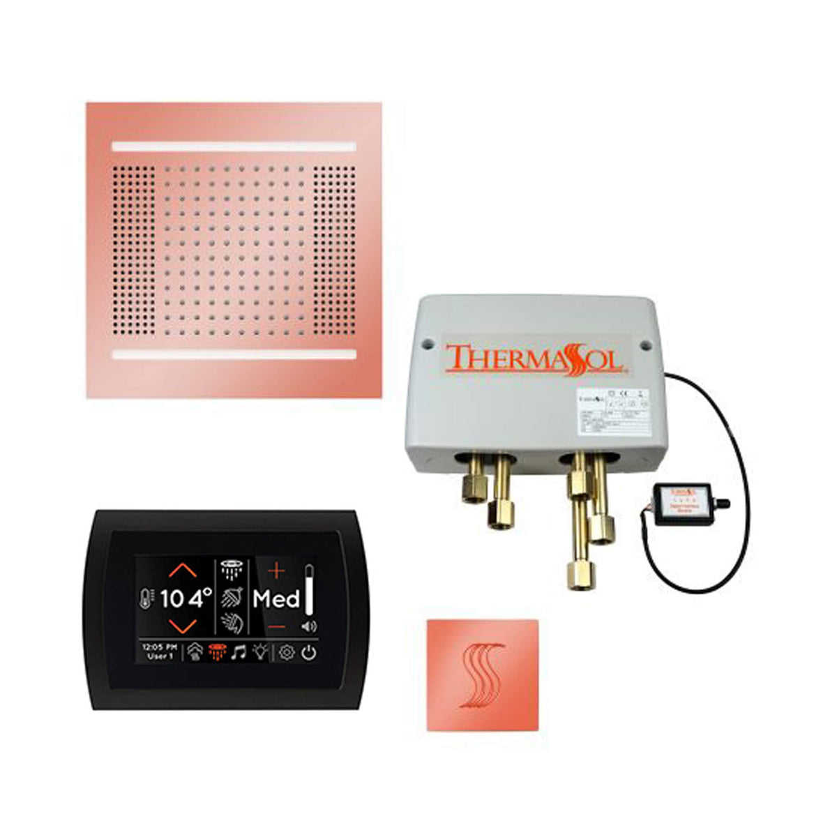 ThermaSol Total Wellness Steam Shower Package with Digital Shower Valve
