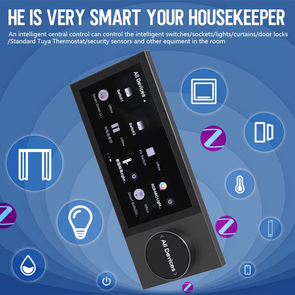 NEW Smart 6-Inch Multi-Functional Central Control LCD Touch Panel for Home Automation Scene Work with Tuya Zigbee Device
