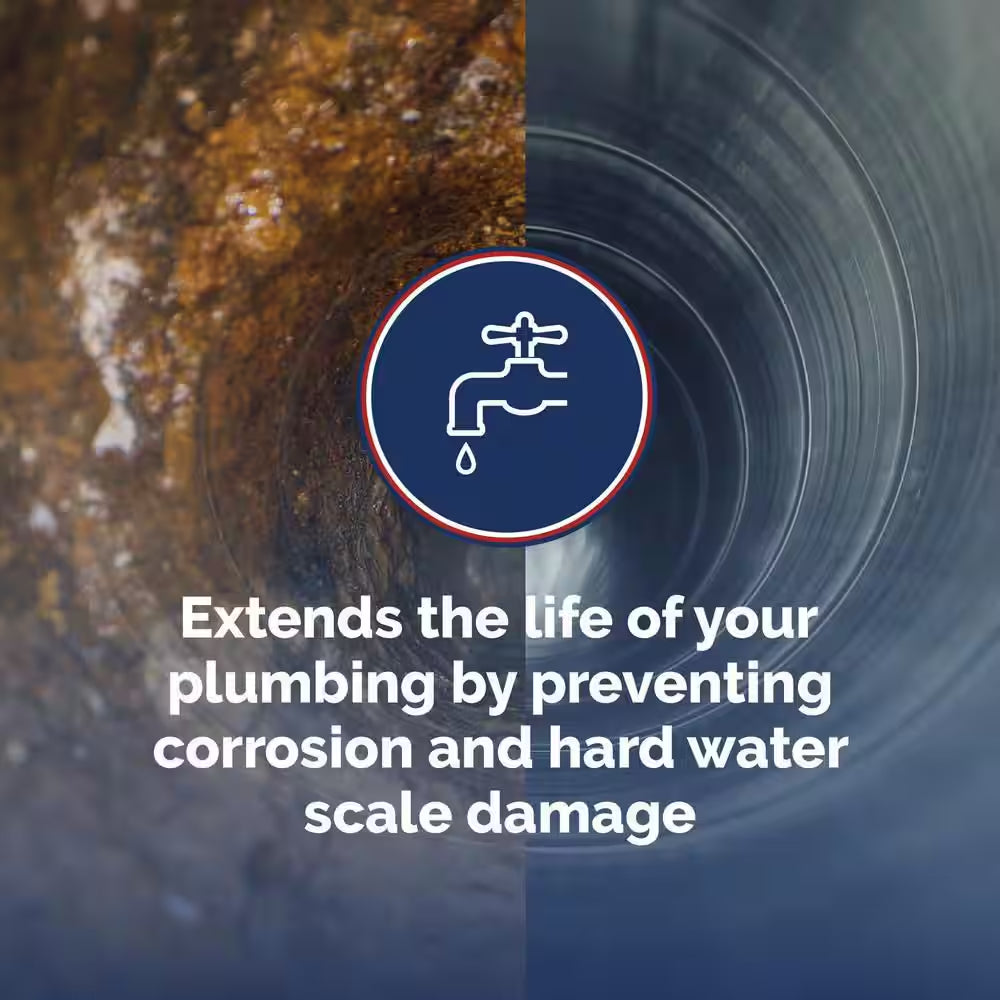 ECO-X Series 7-Stage Municipal Water Filtration and Salt-Free Conditioning System Treats up to 3 Bathrooms in Black