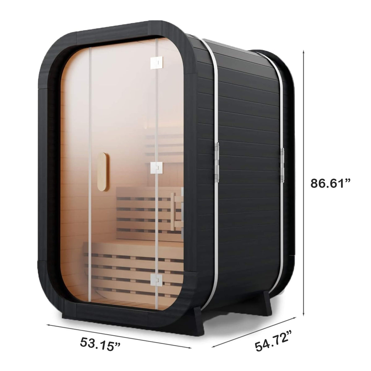 Thermora Lund 2-Person Outdoor Spruce Sauna Kit with 4.5kW Electric Stove