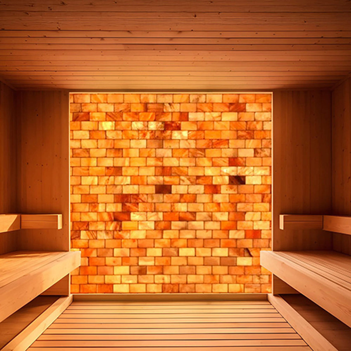Prosaunas Himalayan Salt Sauna Wall Kit, Backlit