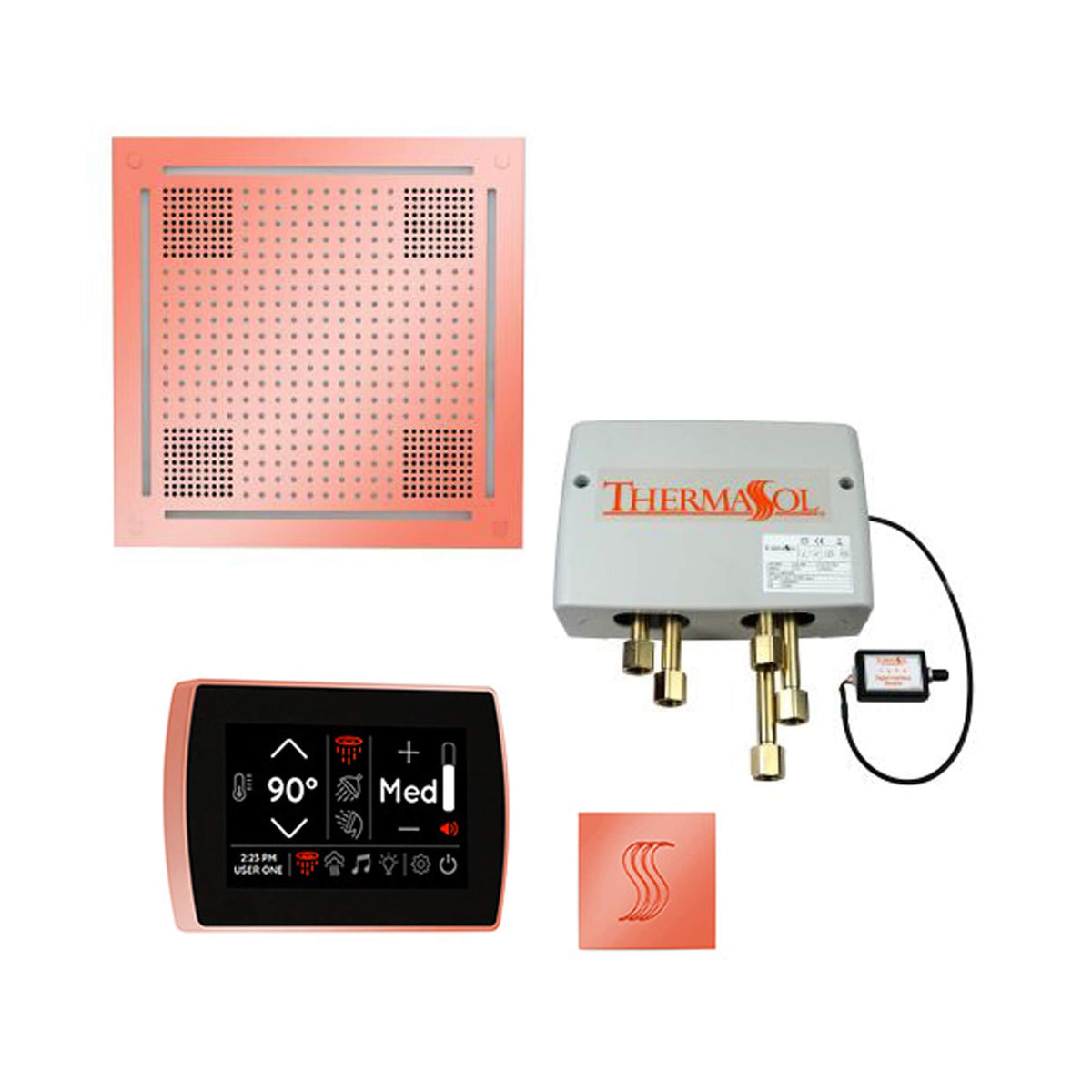ThermaSol Total Wellness Steam Shower Package with Digital Shower Valve